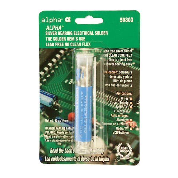 Alpha Metals Alpha Fry Lead-Free Flux Core Solder Silver Bearing 1 pc AM59303 - main